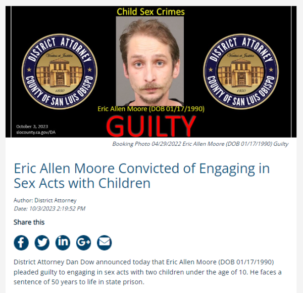Eric Allen Moore Convicted Sex Acts children