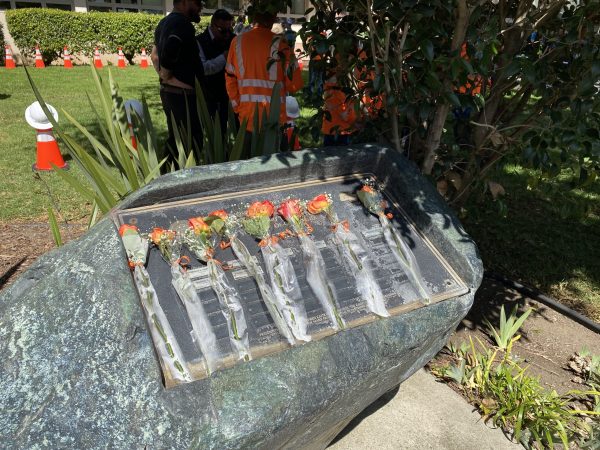 Flowers on Memorial Rock