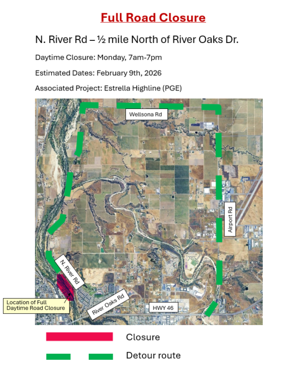RIVER ROAD CLOSURE
