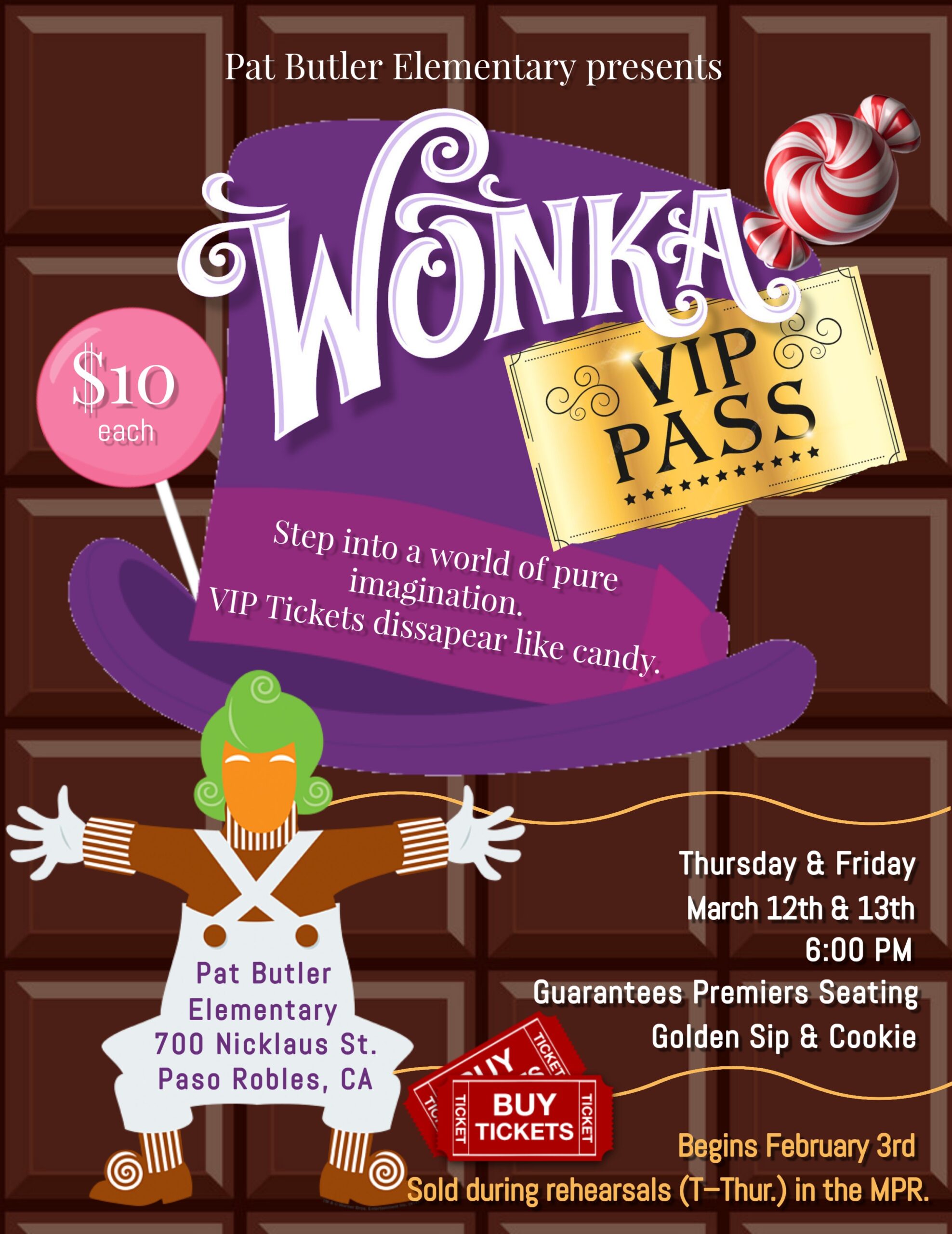 Pat Butler Elementary Presents Willy Wonka Musical This Week 03.10.2026 ...