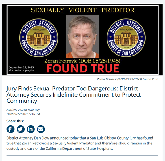 ZORAN PETROVIC SEXUAL PREDATOR