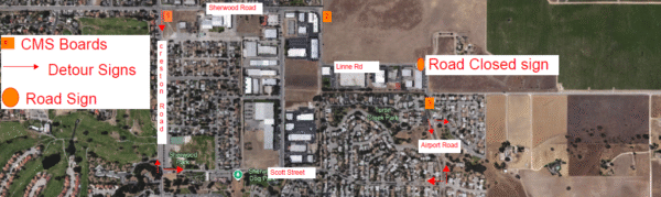 airport road closure june 2025
