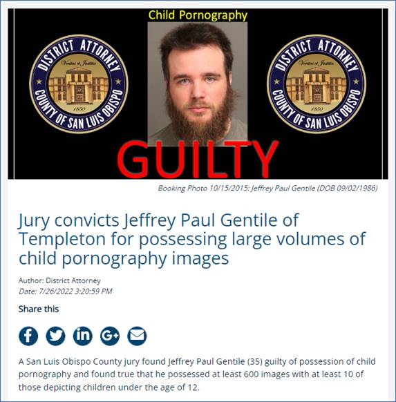 jeffrey paul gentile convicted possessing child porn