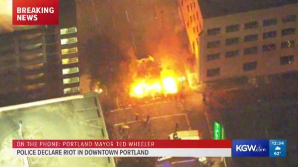 portland riots fire damage